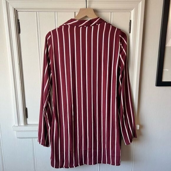 Reformation Kismet Maroon Striped Blazer Dress - Picture 4 of 4